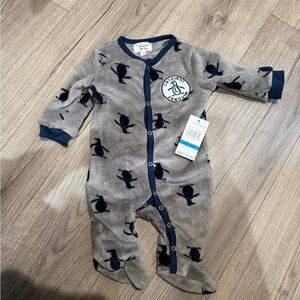 Original Penguin Navy and Gray Kids Footie
